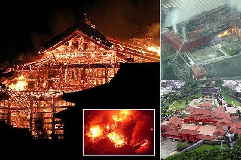 Древний замок из списка наследия ЮНЕСКО сгорел в Японии