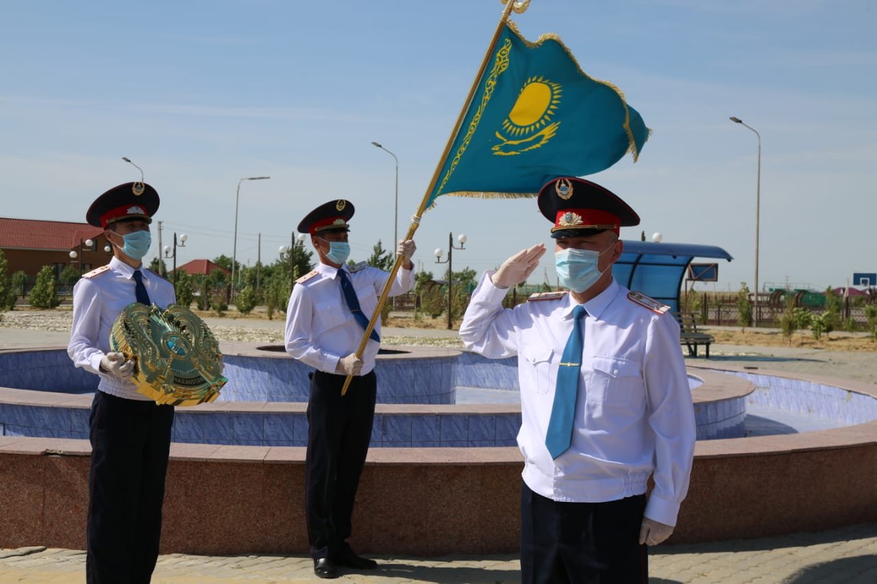 День государственных символов отметили полицейские Кызылорды