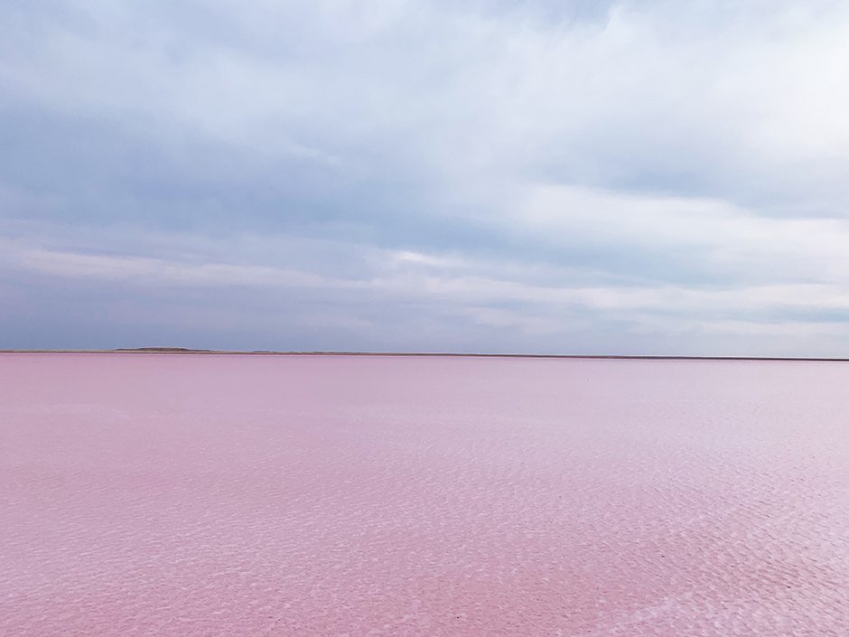 Цвет розового озера близ Нур-Султана зависит от погоды