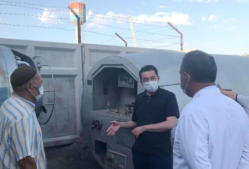 В Кармакшинском районе запущена станция по наполнению кислородных баллонов